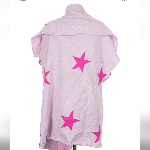 J. Marie Anniston Pink Star Women's Cardigan Vest - Picture 4 of 11